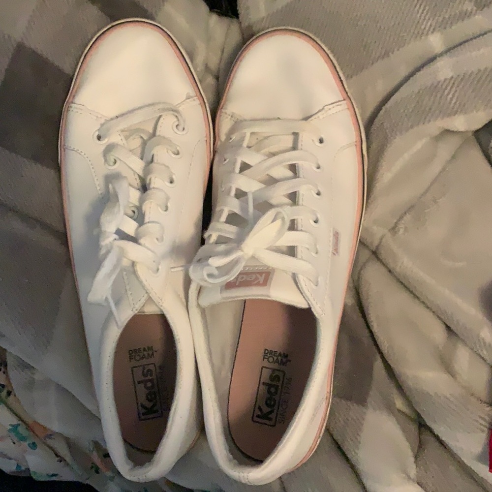 White Leather Ked Sneakers